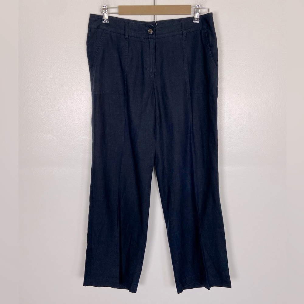 Gerry Weber Edition Women’s Linen Pants Size 8 Cropped Color Blue